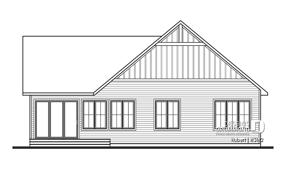 Élévation arrière - Hubert