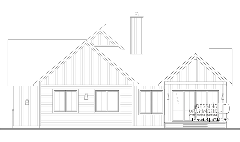 Élévation arrière - Hubert 3