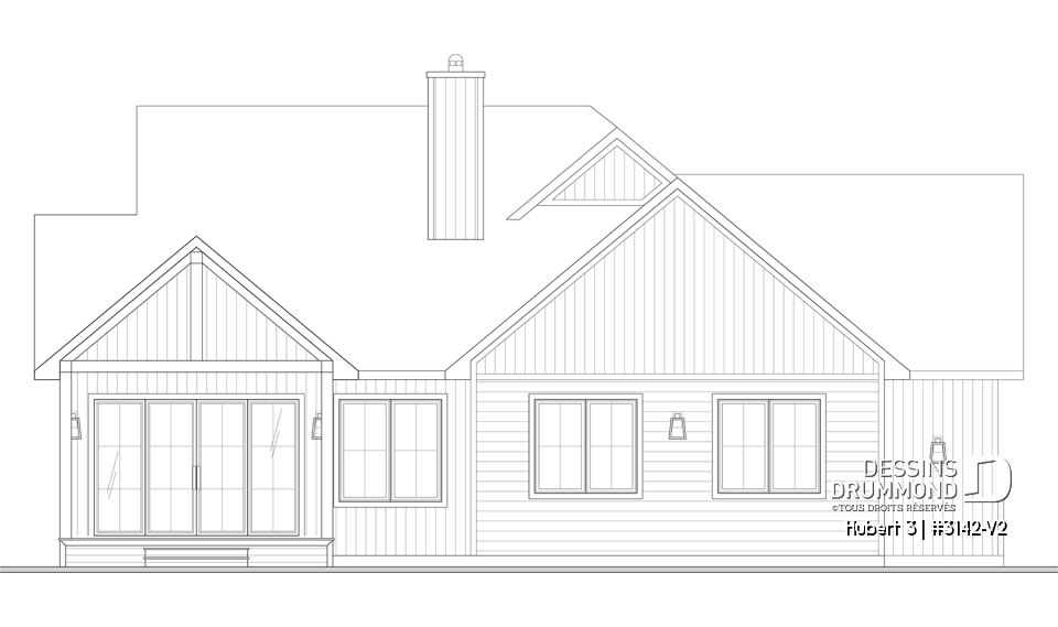 Élévation arrière - Hubert 3