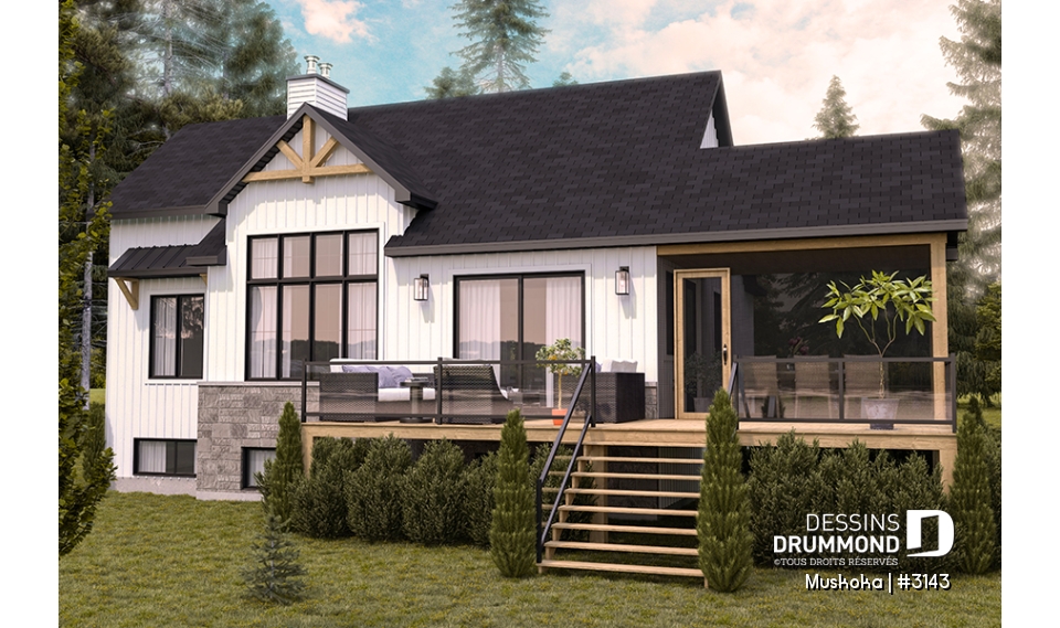 Vue arrière - MODÈLE DE BASE - Muskoka