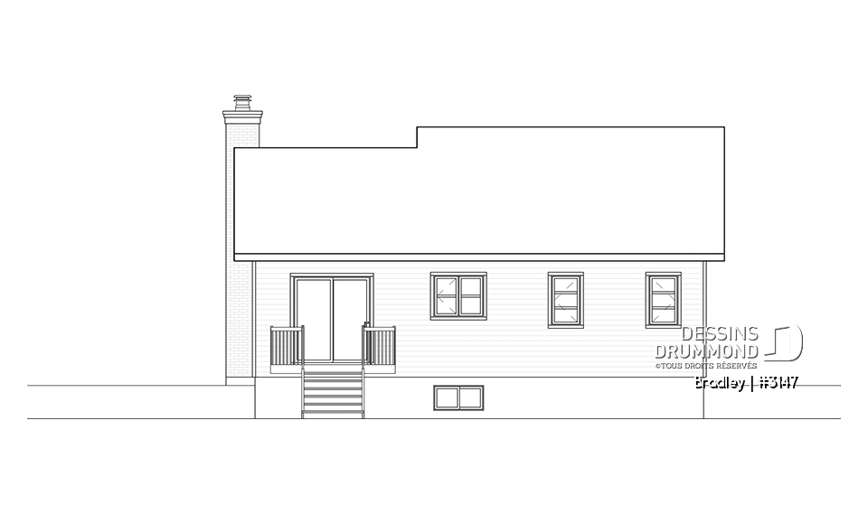 Élévation arrière - Bradley