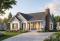 Vue avant - MODÈLE DE BASE - Plan de plain-pied 2 chambres, aire ouverte, foyer au séjour et grand îlot à la cuisine - Bradley 2
