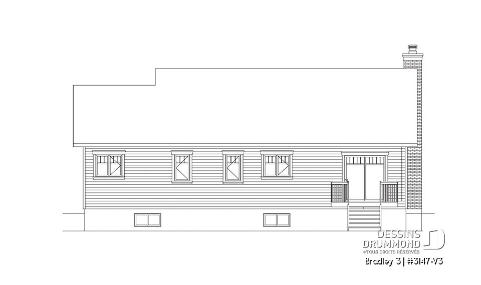 Élévation arrière - Bradley 3