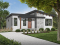 Version couleur no. 1 - Vue avant - Plan de maison moderne, 2 à 4 chambres, 2 salles familiales, garde manger, îlot, sous-sol  aménagé inclus - Le Citadin