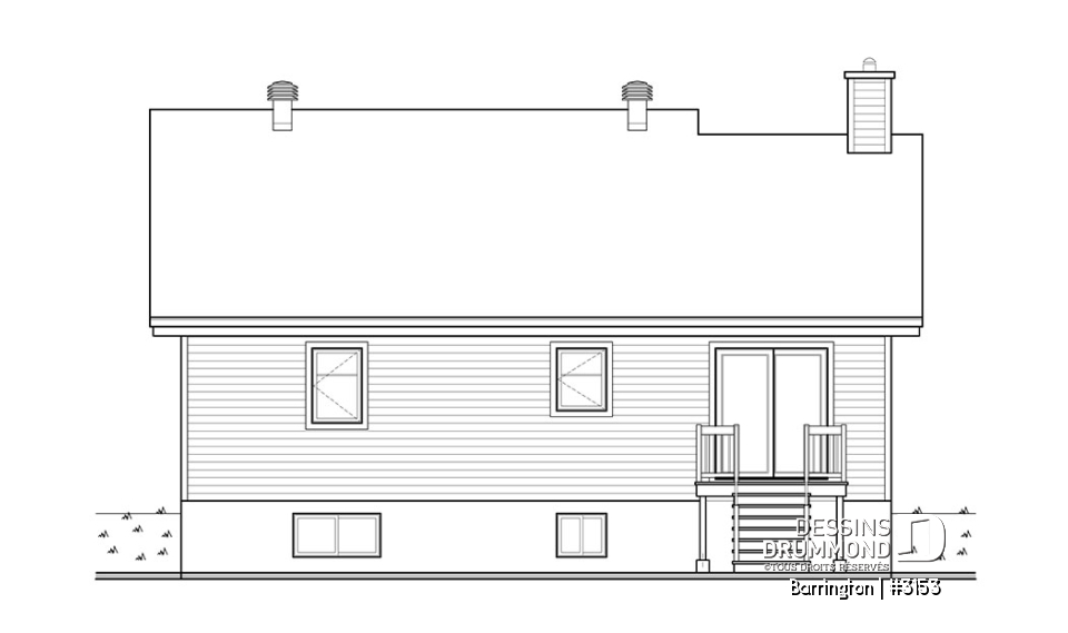 Élévation arrière - Barrington