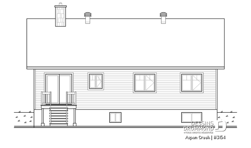 Élévation arrière - Aspen Creek