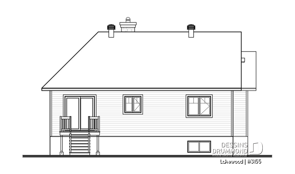 Élévation arrière - Lakewood