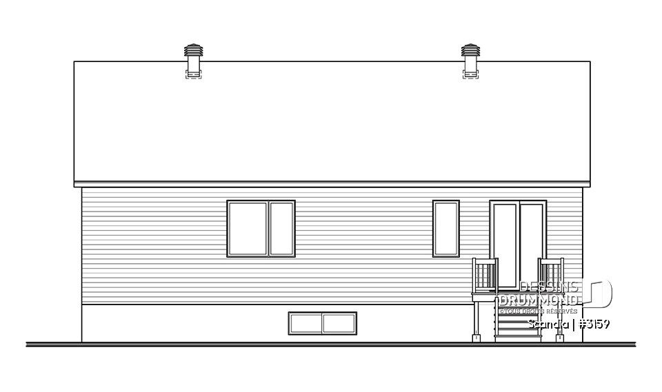 Élévation arrière - Scandia