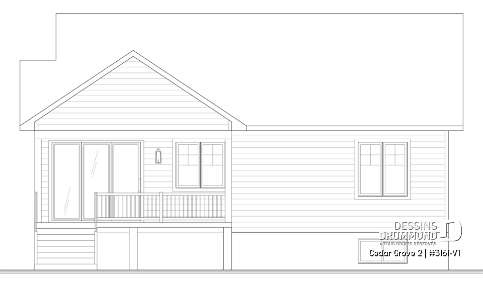 Élévation arrière - Cedar Grove 2