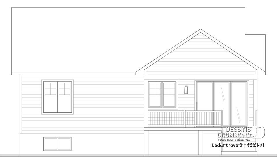 Élévation arrière - Cedar Grove 2