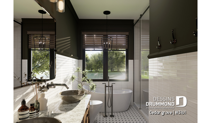 Vue intérieure du plan de maison unifamiliale 3161 Vue intérieure - Cedar grove