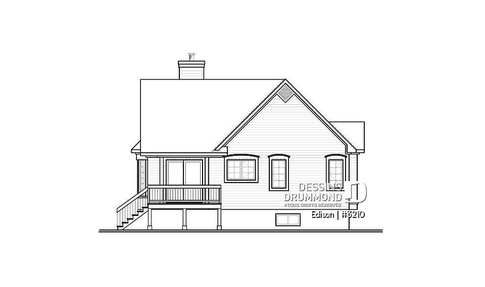 Élévation arrière - Edison