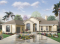 Vue avant - MODÈLE DE BASE - Plan de maison de style Floride, grande terrasse, 3 à 4 ch., garage triple, superbe patio arrière abrité - Fara