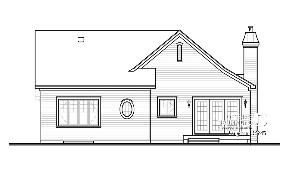 Élévation arrière - Langston