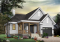Vue avant - MODÈLE DE BASE - Main Floor: Entry, living room, dining room, kitchen with lunch counter and pantry, two bedrooms, laundry room - Vigneau