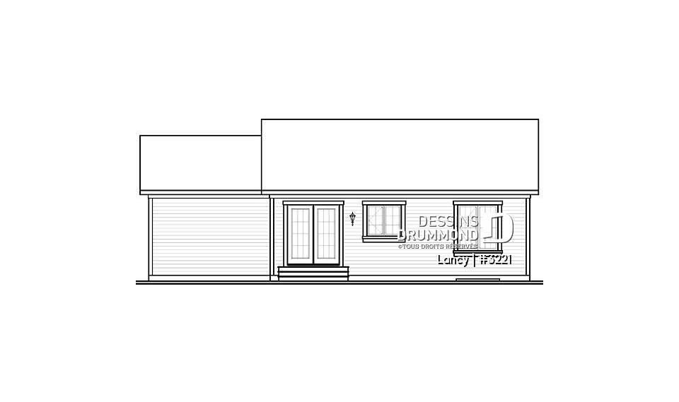 Élévation arrière - Lancy