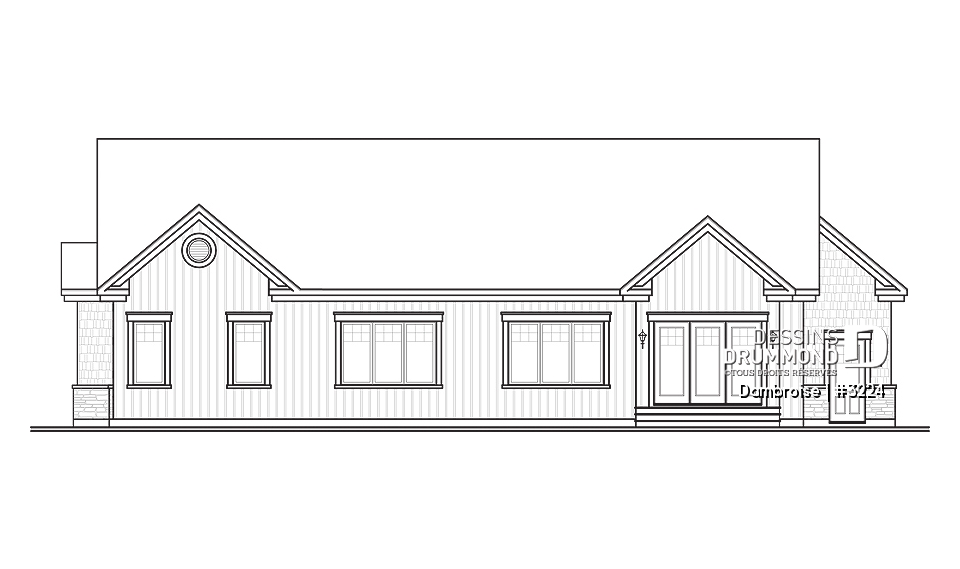 Élévation arrière - Dambroise