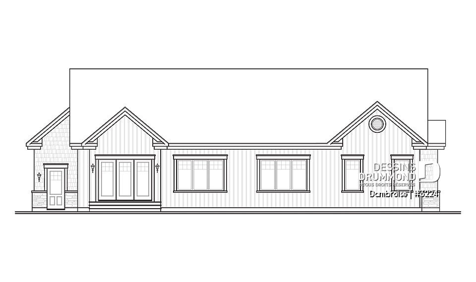 Élévation arrière - Dambroise