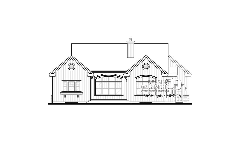 Élévation arrière - Châtaignier