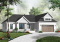 Vue avant - MODÈLE DE BASE - Plan de plain-pied style ranch, garage double, 3 chambres, 2 salles de bain, foyer, plafond 9 pieds partout - Châtaignier 2