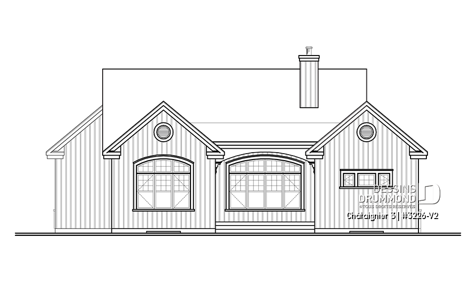 Élévation arrière - Châtaignier 3
