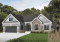 Vue avant - MODÈLE DE BASE - Plain-pied style ranch avec garage double, 2 à 4 chambres, superbe cuisine avec îlot, foyer, suite des parents - Châtaignier 3