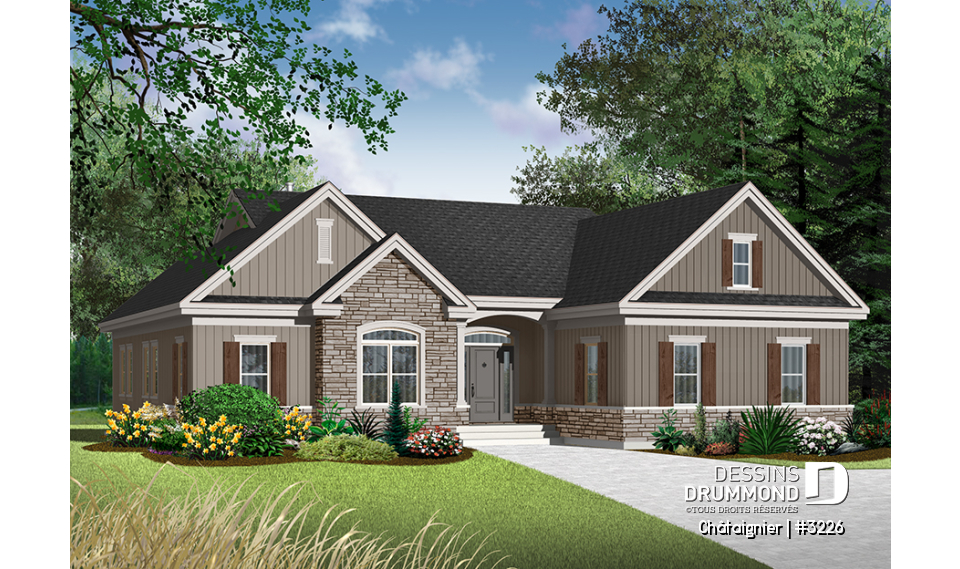 Version couleur no. 3 - Vue avant - Châtaignier