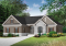 Vue avant - MODÈLE DE BASE - Plan de plain-pied américain 3 chambres, garage latéral double, superbe suite maîtres, foyer, buanderie - Châtaignier