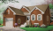 Vue avant - MODÈLE DE BASE - Plain-pied traditionnel idéal pour terrain étroit avec 3 chambres au même niveau, et garage - Beauchemin