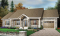 Vue avant - MODÈLE DE BASE - Plan de plain-pied américain 3 chambres au rez-de-chaussée, garage, grande galerie abritée à l'avant - Bellemare