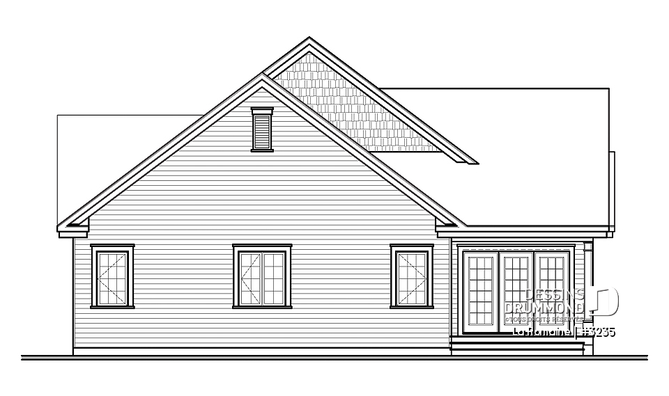 Élévation arrière - La Romaine