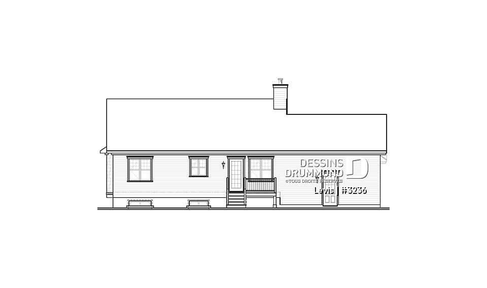 Élévation arrière - Levis