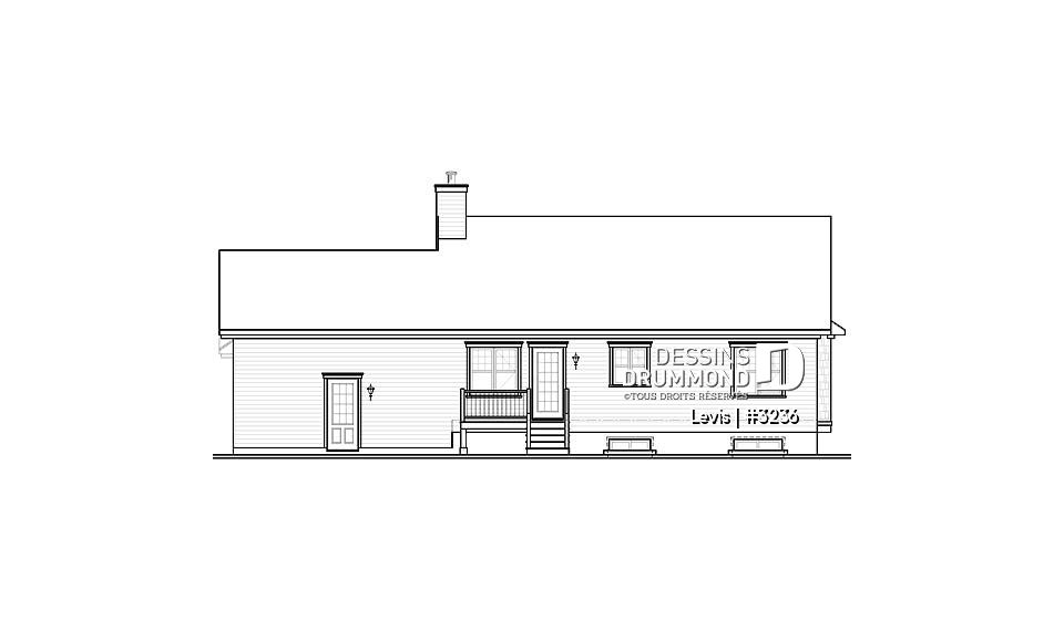 Élévation arrière - Levis