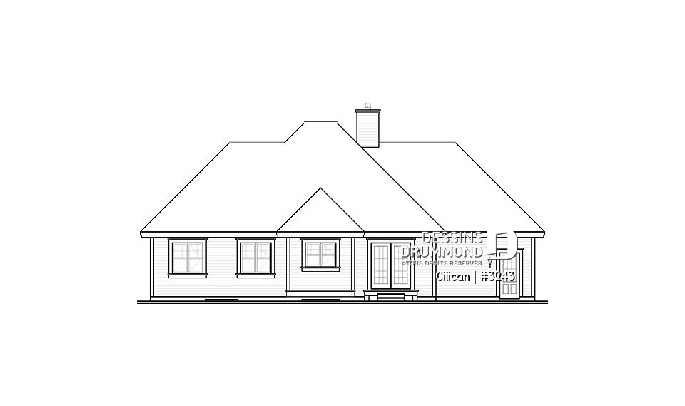 Élévation arrière - Cilican