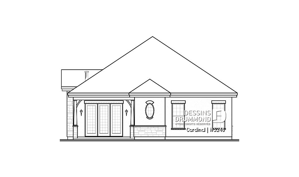 Élévation arrière - Cardinal