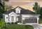 Version couleur no. 5 - Vue avant - Plan de plain-pied 4 chambres au même niveau, fondation sur dalle, garage double, terrain étroit - Westbury