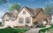 Vue avant - MODÈLE DE BASE - Plan de plain-pied avec 3 ou 4 chambres, garage double, grande cuisine, suite des maîtres remarquable - Locanda