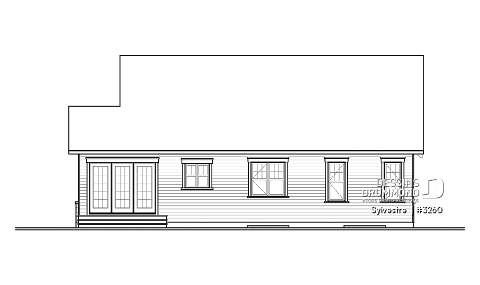 Élévation arrière - Sylvestre 