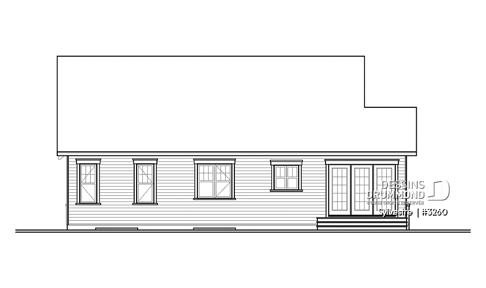 Élévation arrière - Sylvestre 