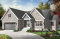Vue avant - MODÈLE DE BASE - Plan de maison de plain-pied, 2 chambres, garage double avec espace boni, belle fenestration - Sylvestre 3