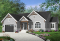 Version couleur no. 1 - Vue avant - Plan de maison plain-pied 3 chambres, grande suite des maîtres, 2.5 salles de bain, garage double, foyer,  - Sylvestre 4