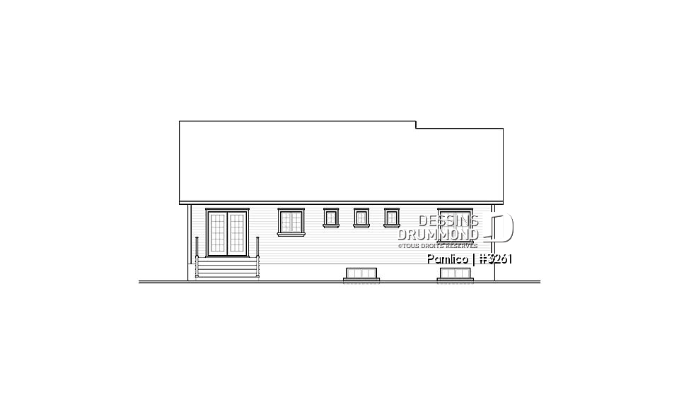 Élévation arrière - Pamlico