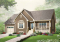 Vue avant - MODÈLE DE BASE - Plan de plain-pied économique, 2 chambres, garage avec rangement,, buanderie au rdc., garde-manger - Pamlico