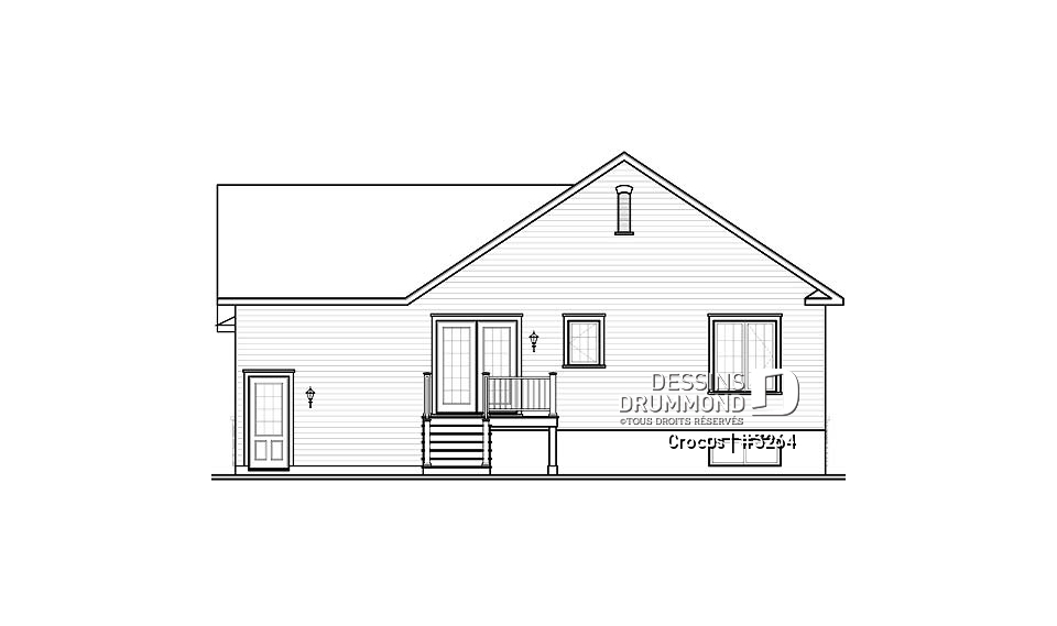 Élévation arrière - Crocus