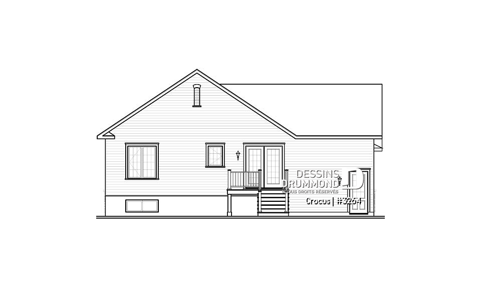 Élévation arrière - Crocus