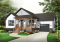 Version couleur no. 2 - Vue avant - Plan de maison Craftsman, grande galerie, vestibule, 2 chambres, garage accès au s-s - Crocus