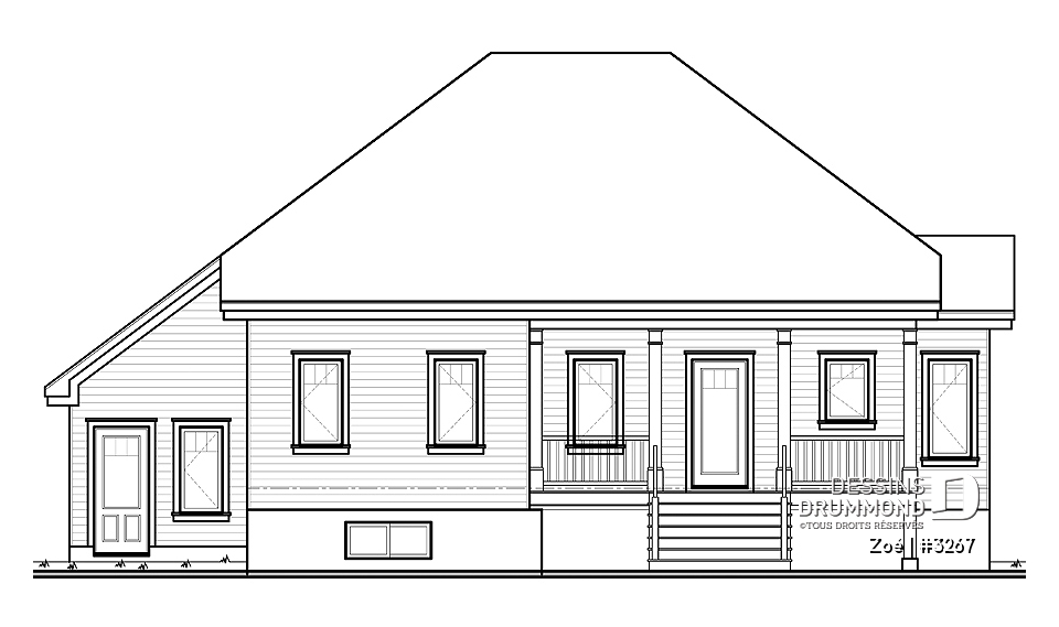 Élévation arrière - Zoé