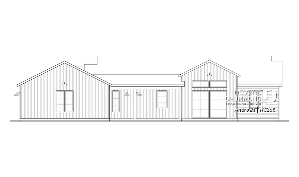 Élévation arrière - Andrews