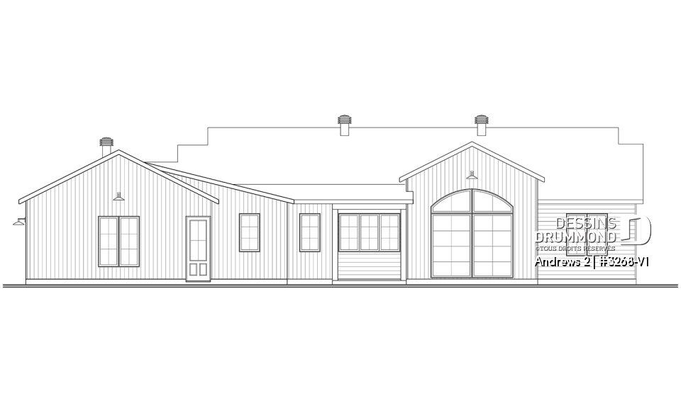 Élévation arrière - Andrews 2