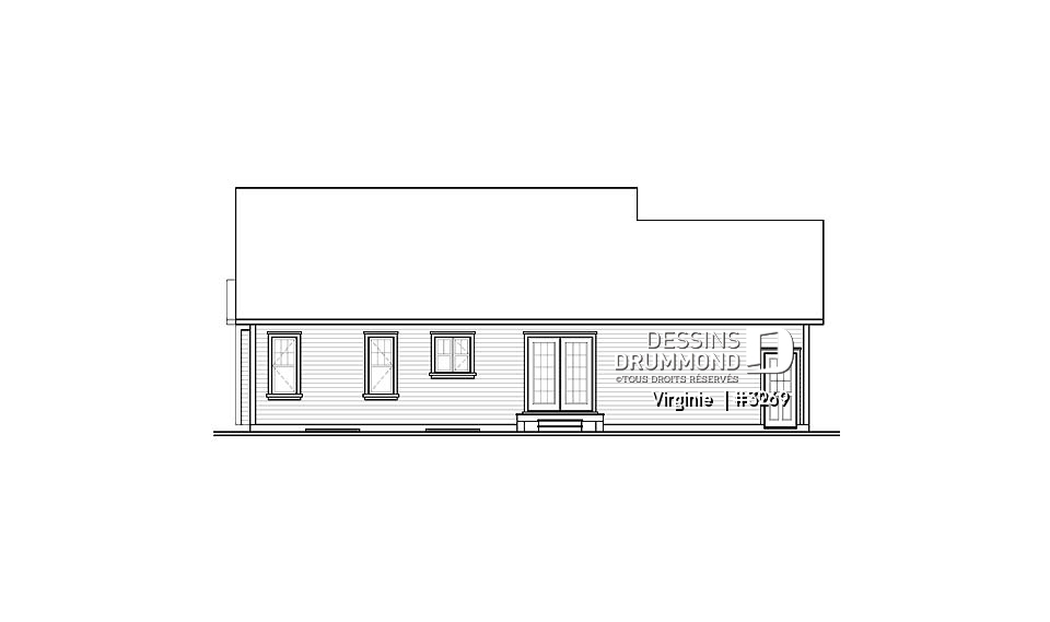 Élévation arrière - Virginie 